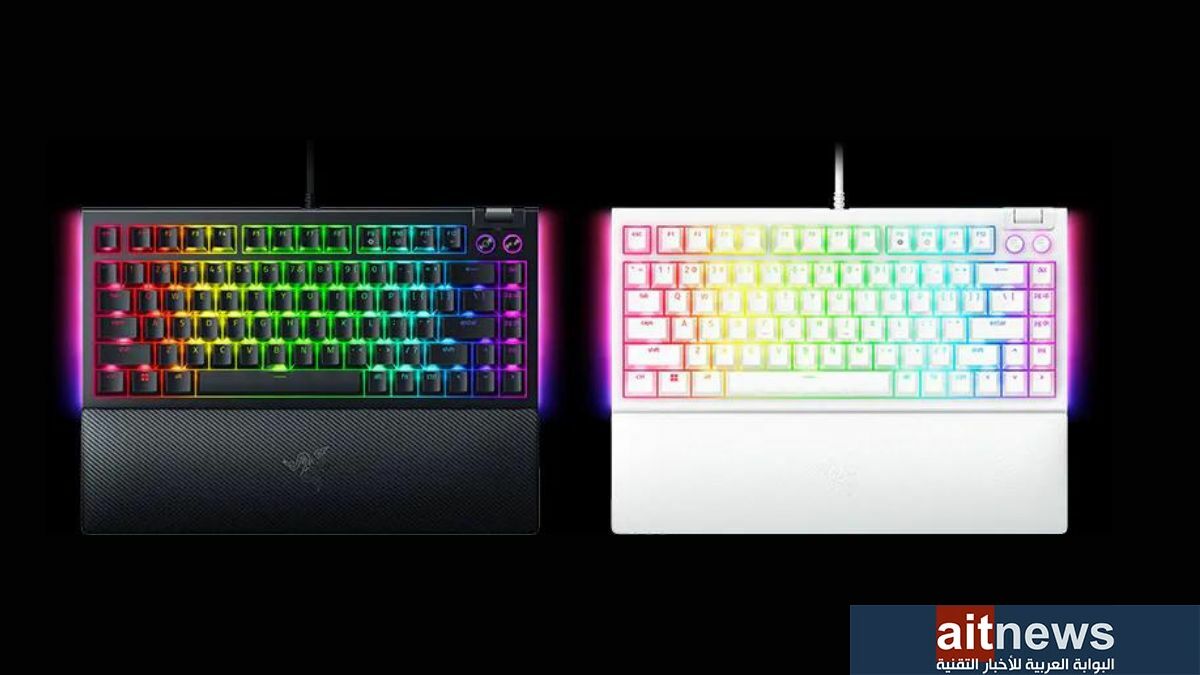 إطلاق RAZER BLACKWIDOW V4 75%.. ذروة لوحات مفاتيح الألعاب القابلة للتخصيص 