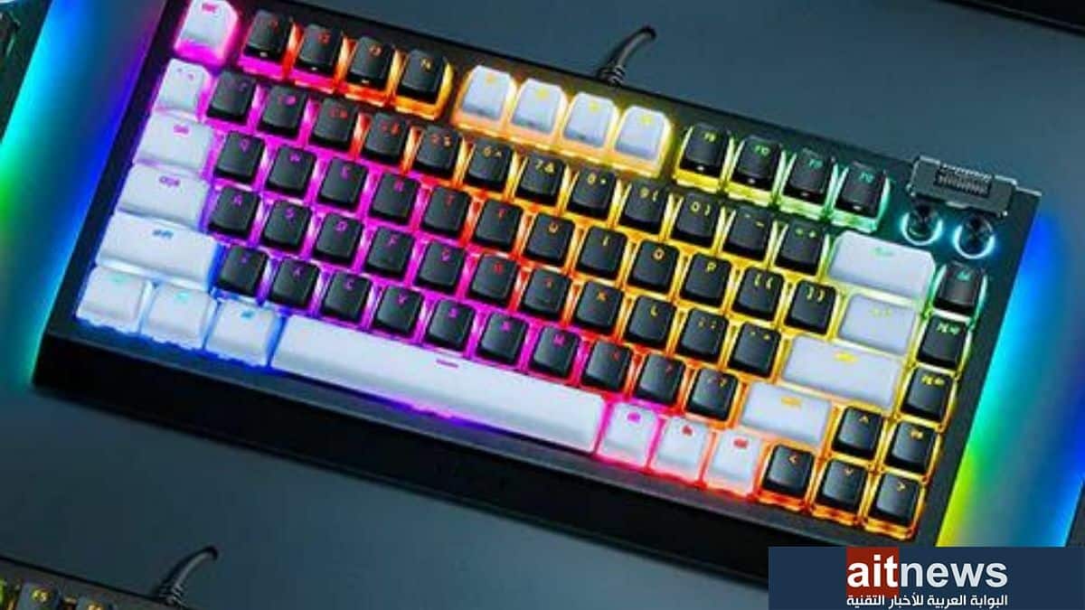 إطلاق RAZER BLACKWIDOW V4 75%.. ذروة لوحات مفاتيح الألعاب القابلة للتخصيص 