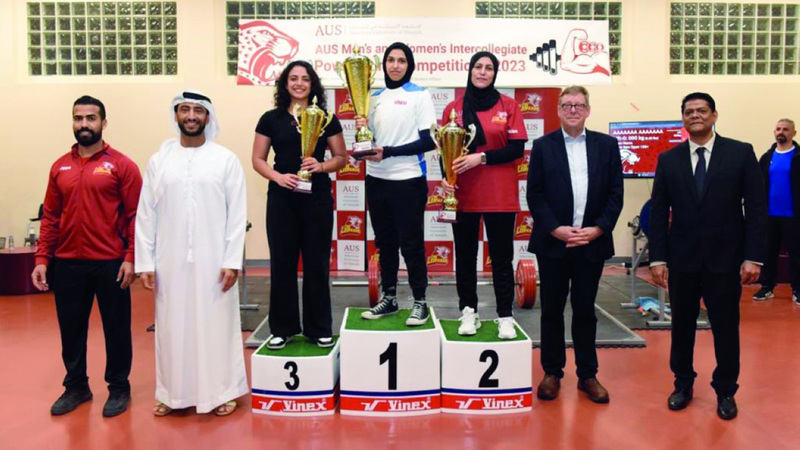 «أميركية الشارقة» و«جامعة الإمارات» يتوجان ببطولة القوة البدنية