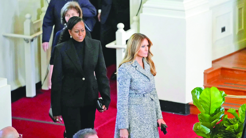 ميلانيا ترامب تثير الغضب في جنازة روزالين كارتر
