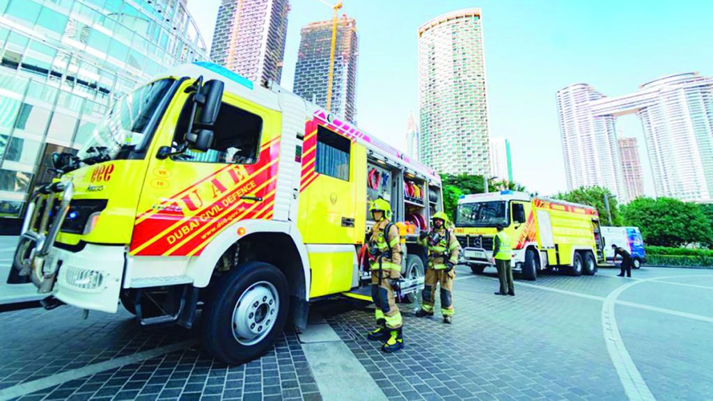 السيطرة على حريق في بناية بالمدينة العالمية