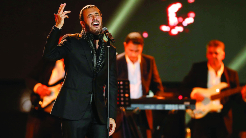 كاظم الساهر يغني في مهرجان الشيخ زايد