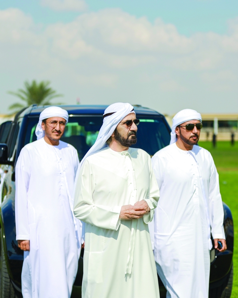 محمد بن راشد يشهد كأس ولي عهد دبي للقدرة