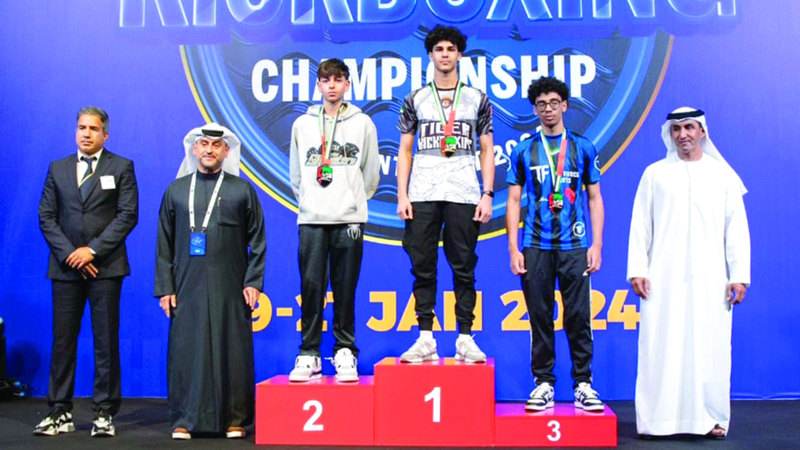 ختام بطولة الإمارات للكيك بوكسينغ بمشاركة 412 لاعباً