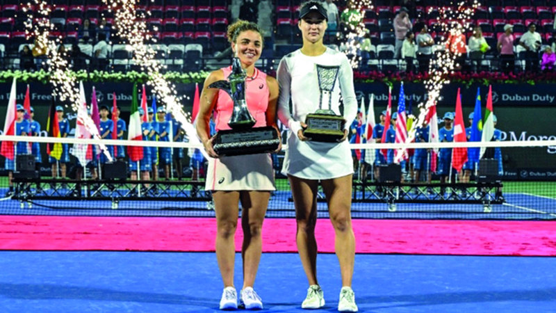 «تنس دبي» تهدي باوليني لقب ثالث إيطالية متوجة بـ «1000 نقطة»