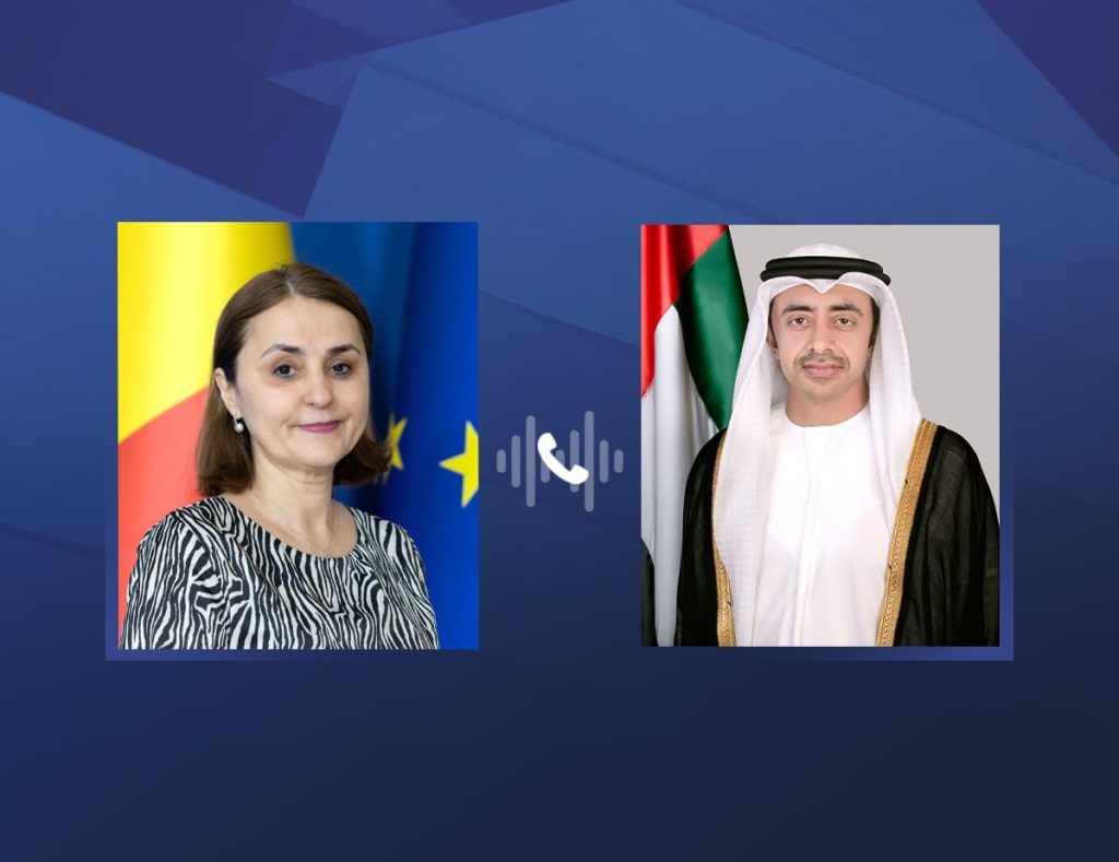 عبدالله بن زايد ووزيرة خارجية رومانيا يبحثان هاتفيا سبل تعزيز التعاون الثنائي بين البلدين
