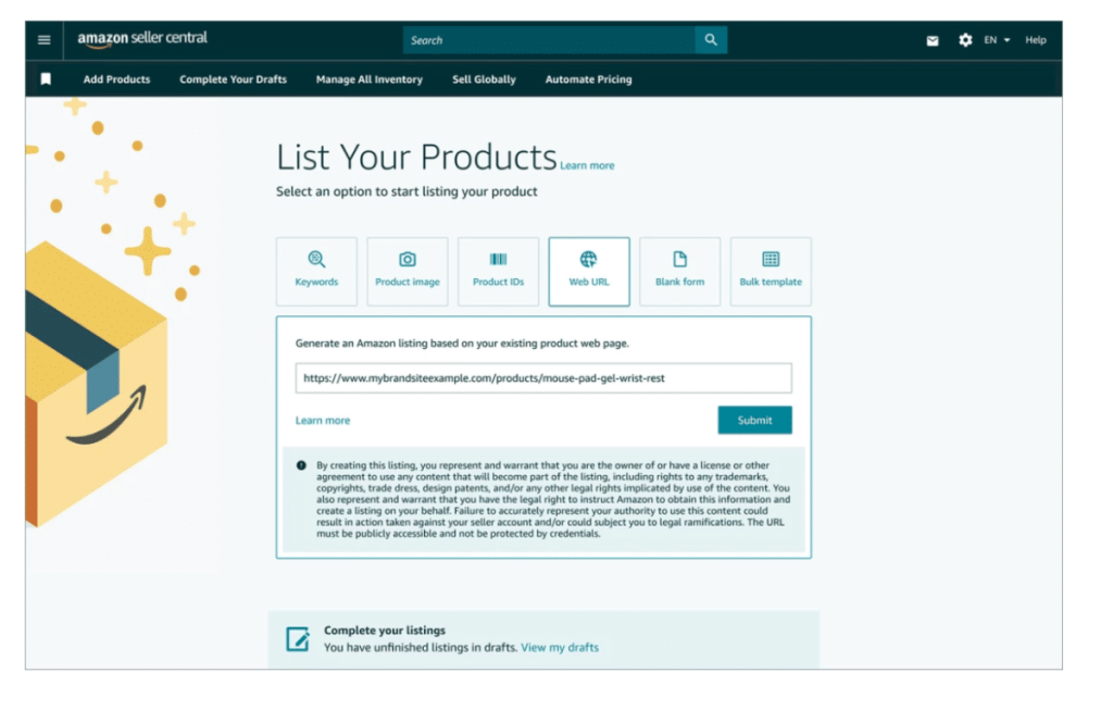 أمازون تسمح بإنشاء صفحة المنتج بالذكاء الاصطناعي