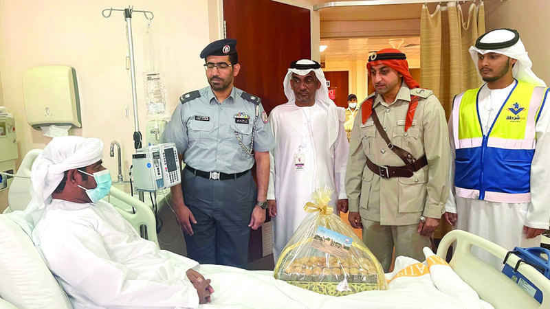 شرطة أبوظبي تهنئ مصابي الحوادث المرورية بالعيد