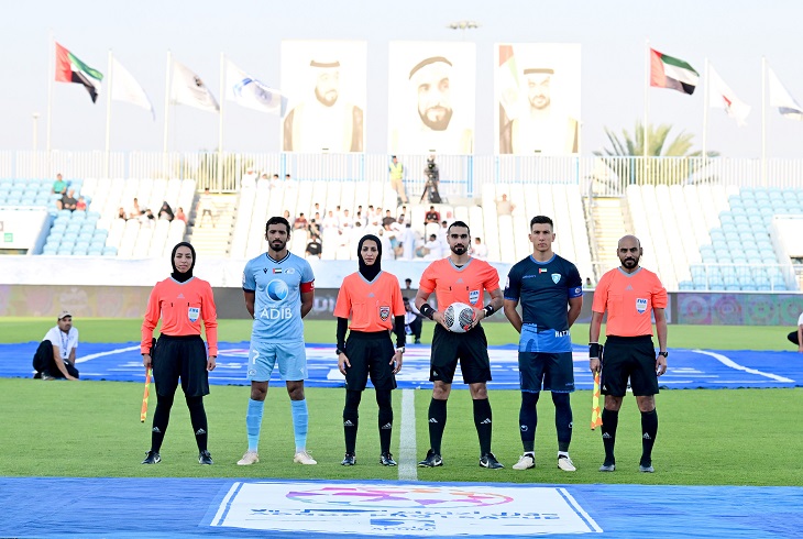 مشاركة ناجحة للعنصر النسائي في إدارة مباراة بني ياس وحتا بدوري المحترفين