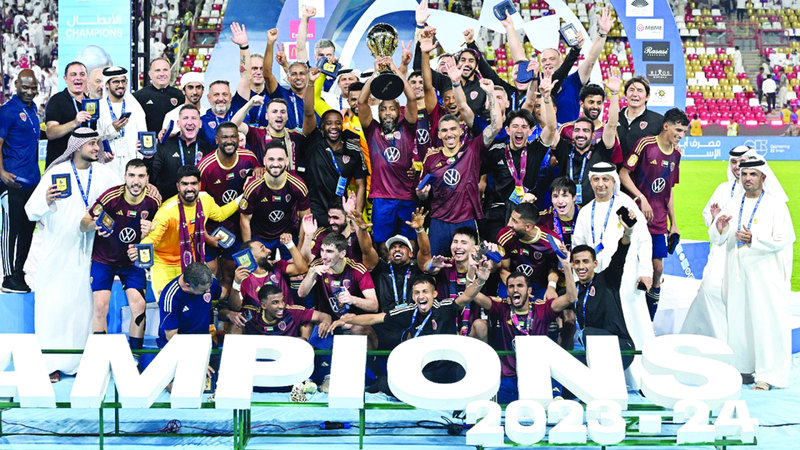 الوحدة يصد العين ويتوّج بطلاً للكأس