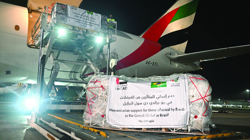 الإمارات ترسل أول طائرة مساعدات إغاثية عاجلة لمتضرري الفيضانات في البرازيل