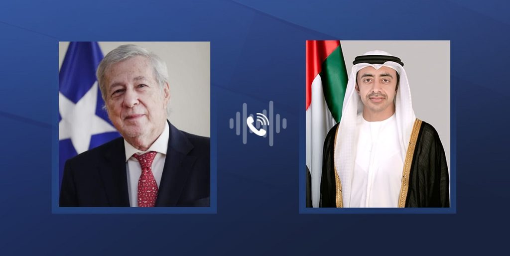 عبدالله بن زايد ووزير خارجية تشيلي يبحثان هاتفيا تعزيز العلاقات الثنائية بين البلدين