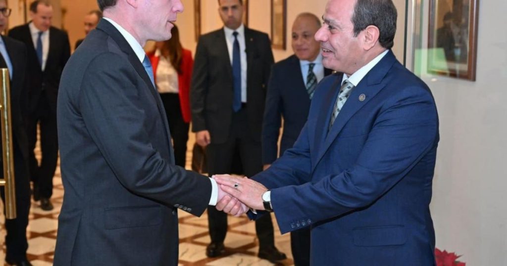 السيسي يبحث مع مستشار الأمن القومي الأميركي جهود التهدئة في غزة