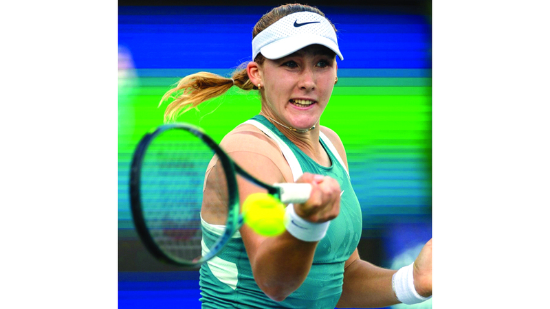 الروسية ميرا تكسب مباراتين بيوم واحد في «تنس دبي»