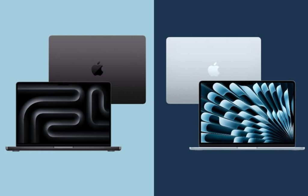 مقارنة بين حاسوبي MacBook Air M4 و MacBook Pro M4