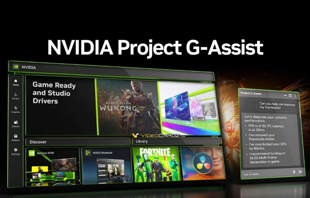 إنفيديا تطلق مساعد الذكاء الاصطناعي G-Assist لتحسين أداء أجهزة الألعاب