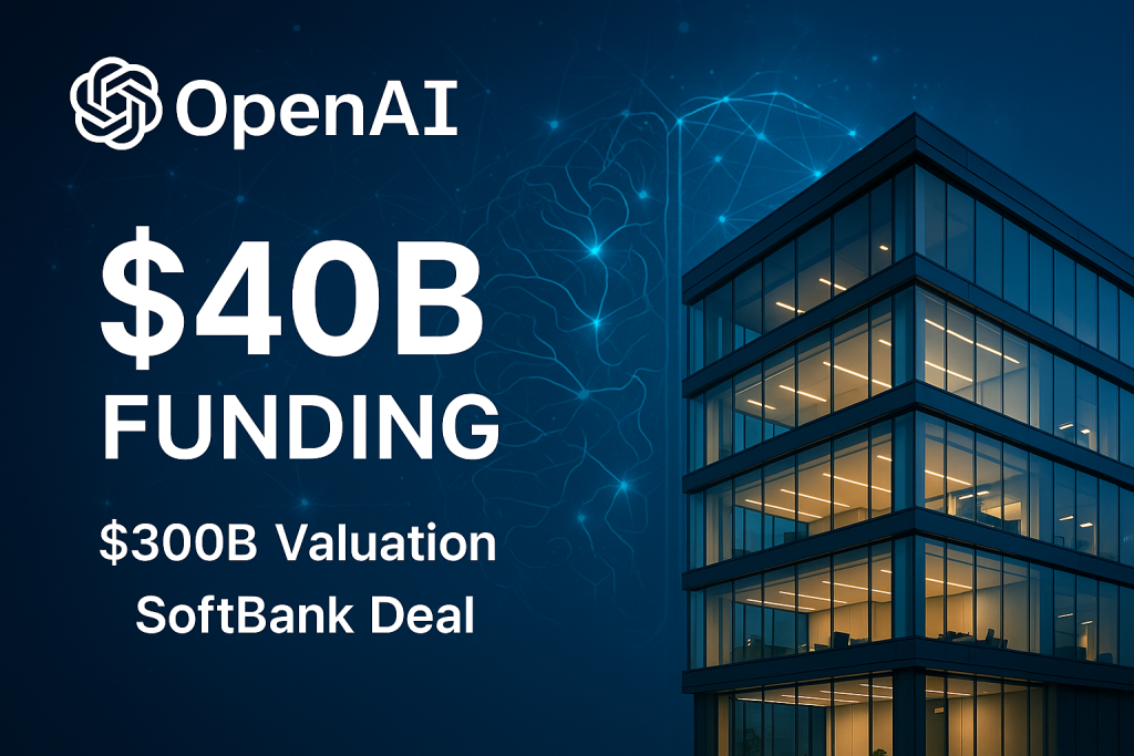 OpenAI تجمع 40 مليار دولار وترتفع قيمتها إلى 300 مليار