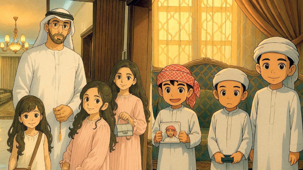 أسر توثق فرحة العيد على «التواصل الاجتماعي» بـ «صور الأنمي»