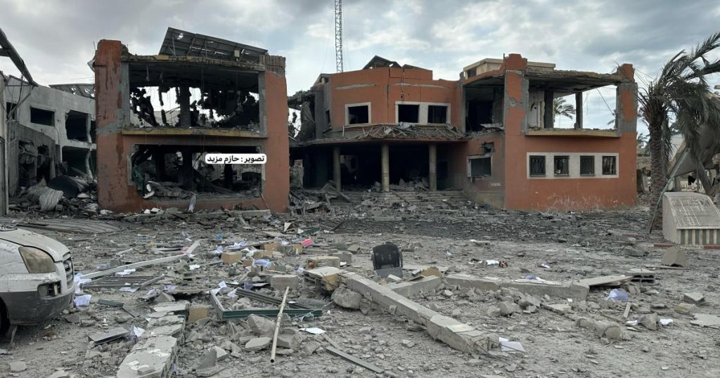 بالفيديو والصور: طائرات الاحتلال تُدمّر مبنى بلدية دير البلح وسط قطاع غزة