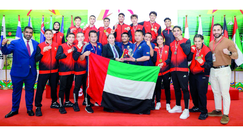منتخب الإمارات يحصد 16 ميدالية ويتصدر فئة الرجال في «آسيا للمواي تاي»