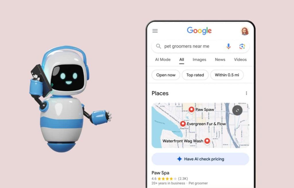 جوجل تتيح للمستخدمين إجراء المكالمات الهاتفية بالذكاء الاصطناعي