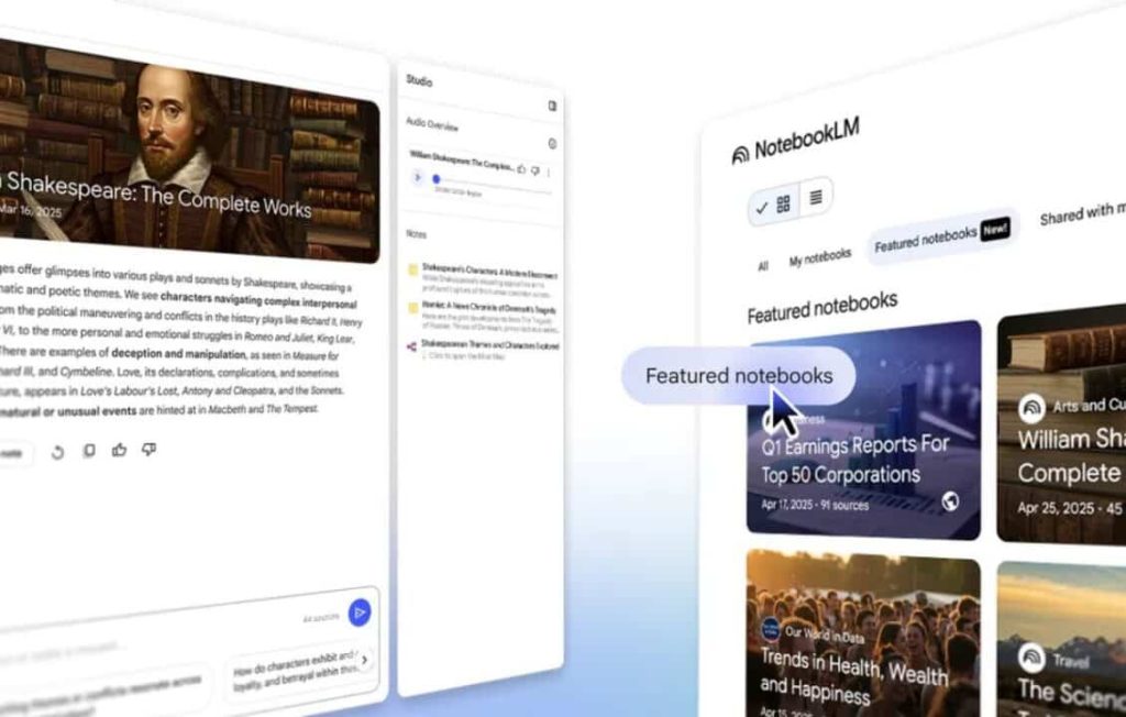جوجل تقدم محتوى تفاعليًا مدعومًا بالذكاء الاصطناعي في منصة NotebookLM