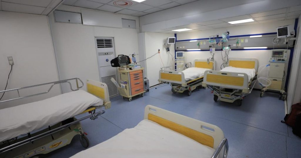 تشغيل قسم العناية المركزة في مستشفى المواصي الميداني التابع للهلال الأحمر