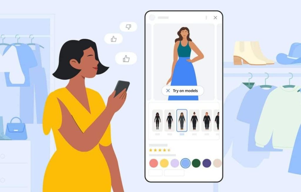 جوجل تُطلق أداة لتجربة الملابس افتراضيًا اعتمادًا على الذكاء الاصطناعي