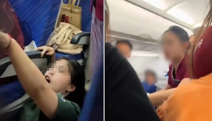 ركل وصراخ وشد شعر .. على متن رحلة جوية في الصين