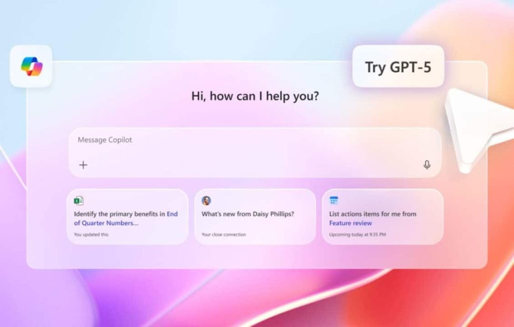 مايكروسوفت تتيح نموذج GPT-5 مجانًا في مساعد Copilot