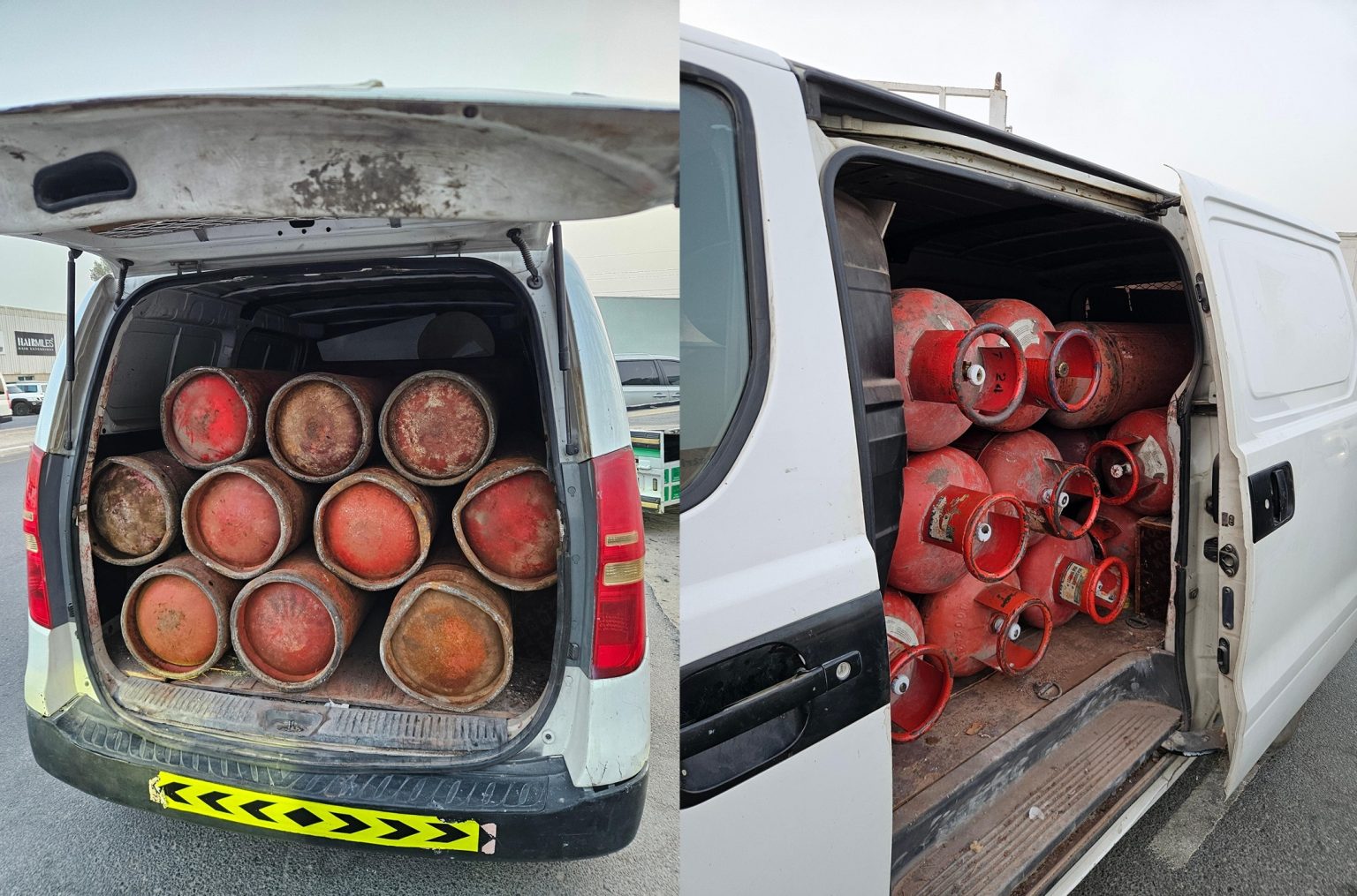 شرطة دبي تضبط حافلة ركاب محملة باسطوانات غاز