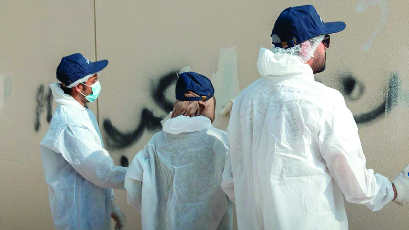 بلدية دبي تُطلق مبادرة لصبغ الجدران المتأثرة بالكتابات العشوائية