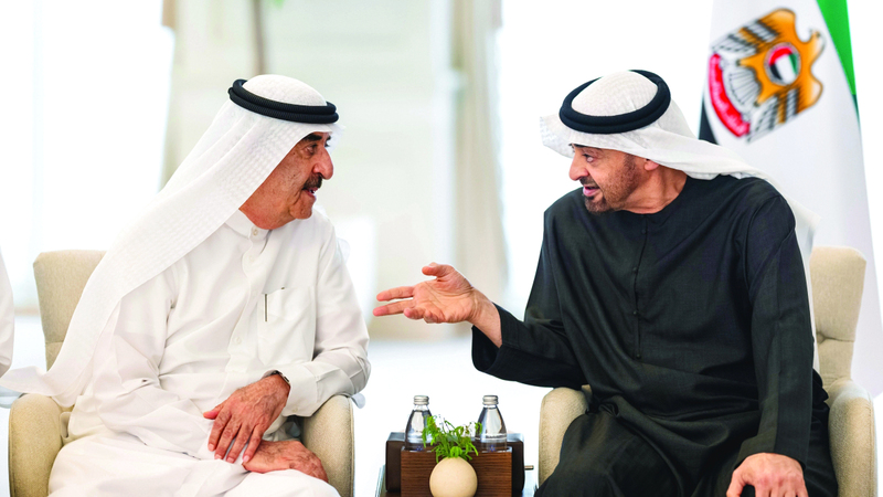 رئيس الدولة يستقبل حاكم أم القيوين