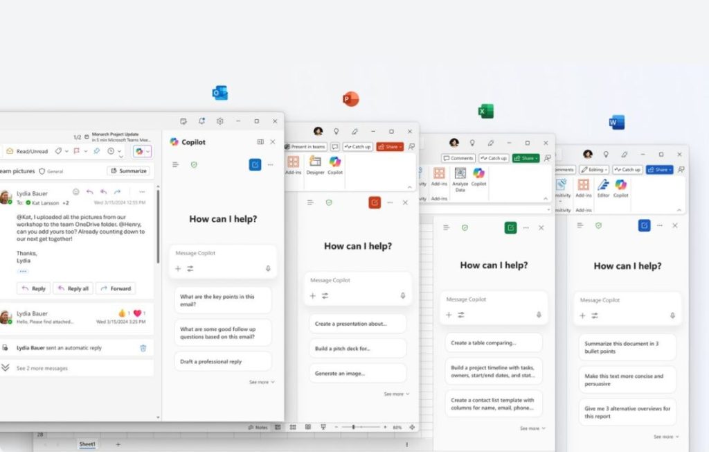 مايكروسوفت تضيف مزايا كوبايلوت مجانًا إلى تطبيقات أوفيس