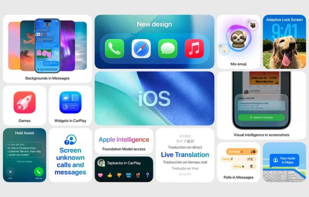 آبل تطلق تحديثي iOS 26 و iPadOS 26 لأجهزة آيفون وآيباد بتصميم جديد