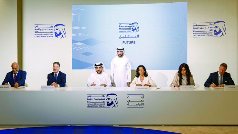 حمدان بن محمد يشهد توقيع «مركز محمد بن راشد لإعداد القادة» شراكات مع 5 جامعات دولية