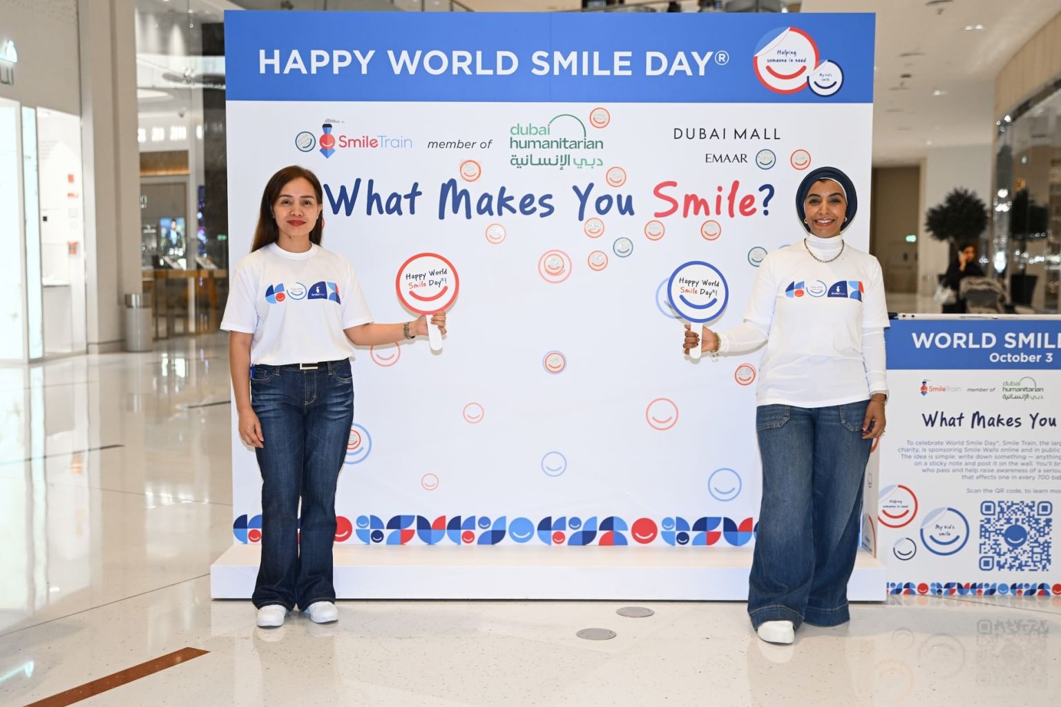 “جدار الابتسامة” يزين دبي احتفالاً باليوم العالمي للابتسامة ودعما للأطفال